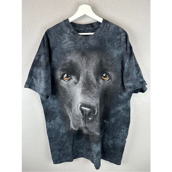 THE MOUNTAIN Black Lab dog t-shirt black Mens Large Short Sleeve, size 2XL - Picture 3 of 7
